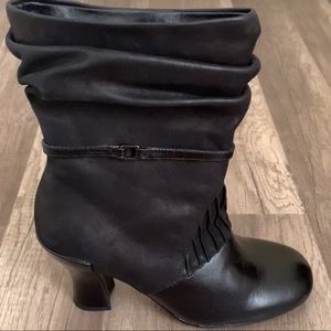 Victorian leather booties